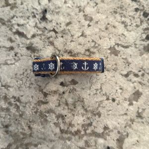dog collar anchors navy blue never used xs